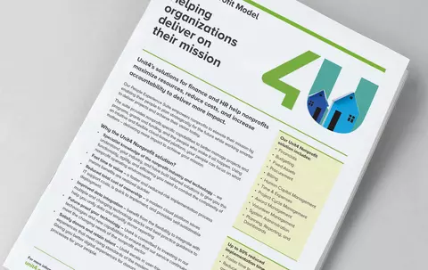 Click to download our overview of the Unit4 industry model for the Nonprofit sector