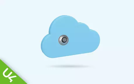 Cloud with a button