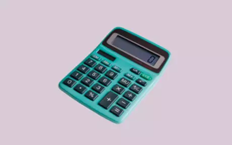Calculator on mauve background