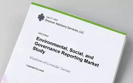 Dresner: FP&A: Wisdom of Crowds® ESG Market Study  raportin kansikuva