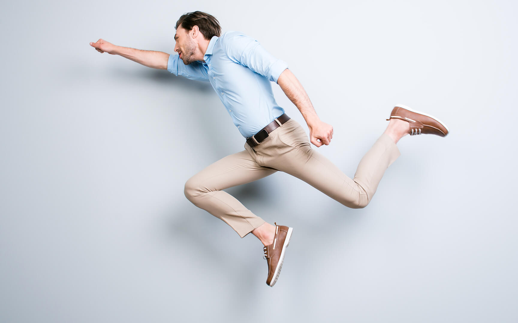 person superhero pose