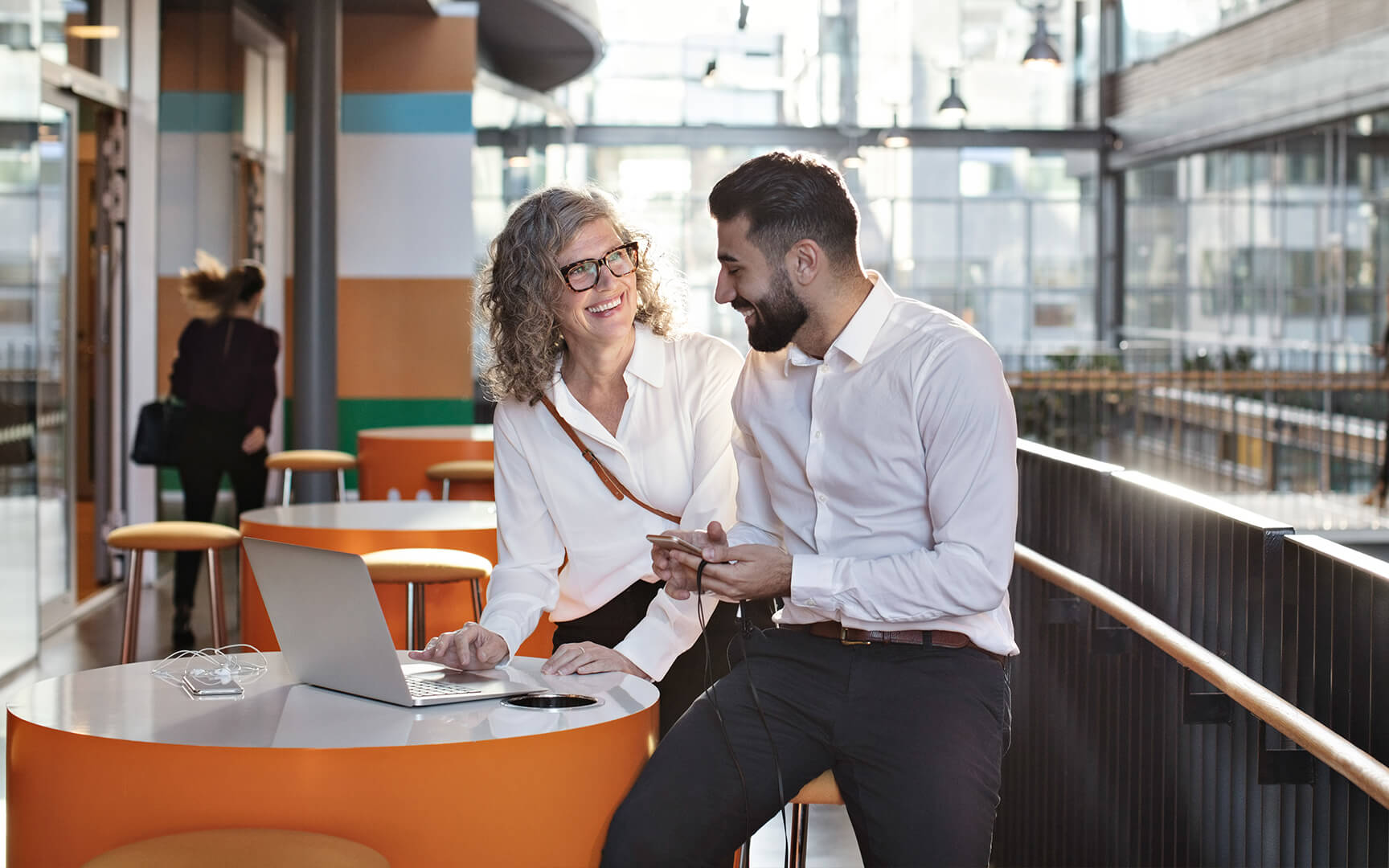 couple talking in a balcony