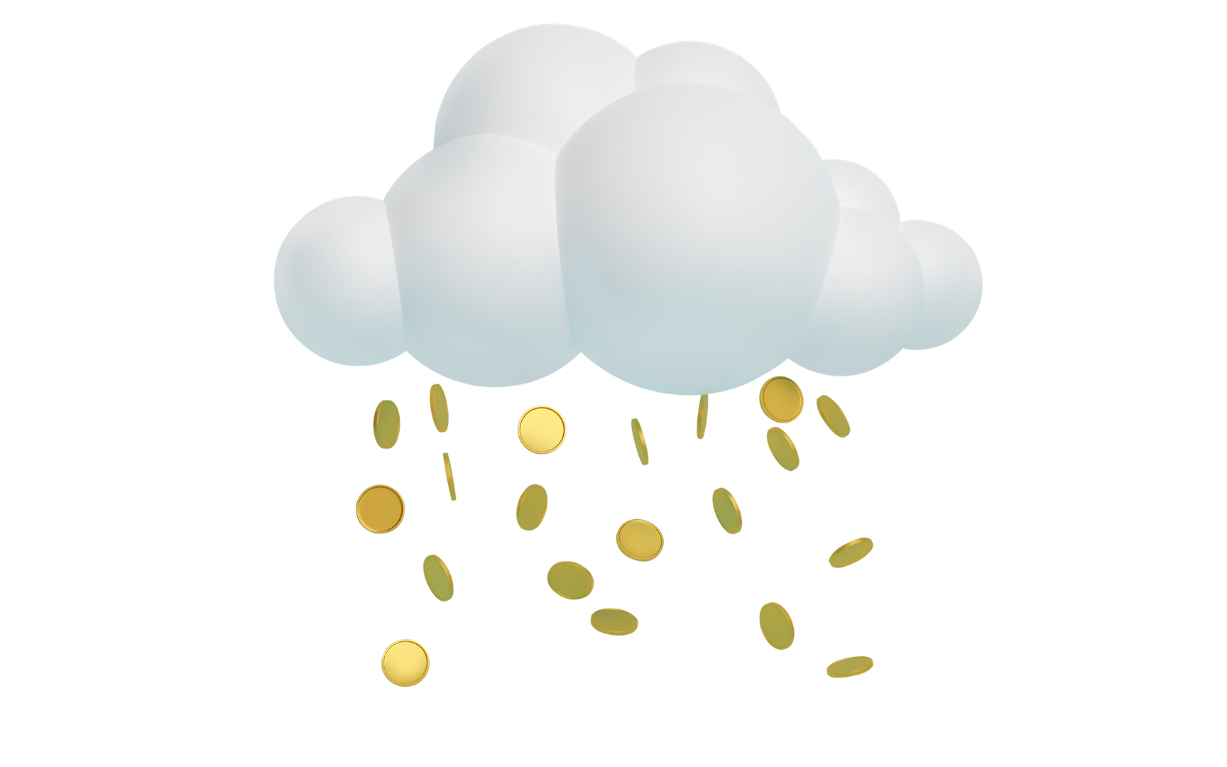 Cloud with money rain