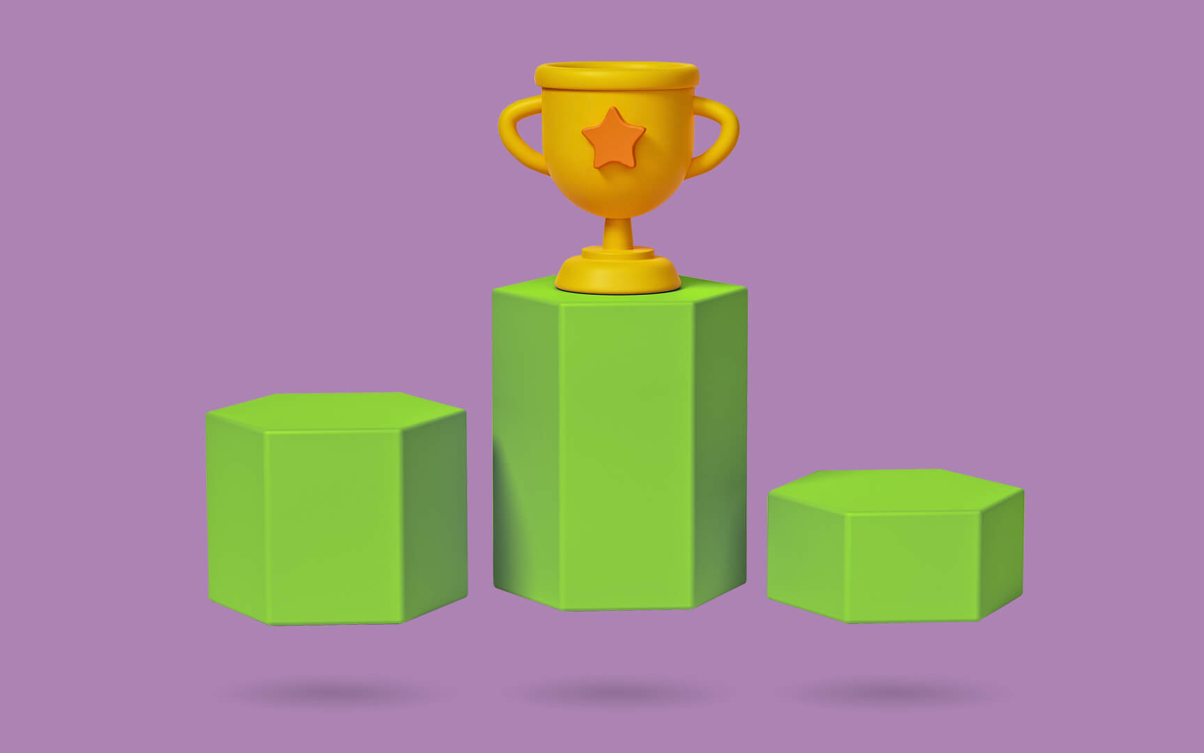 podium with an award