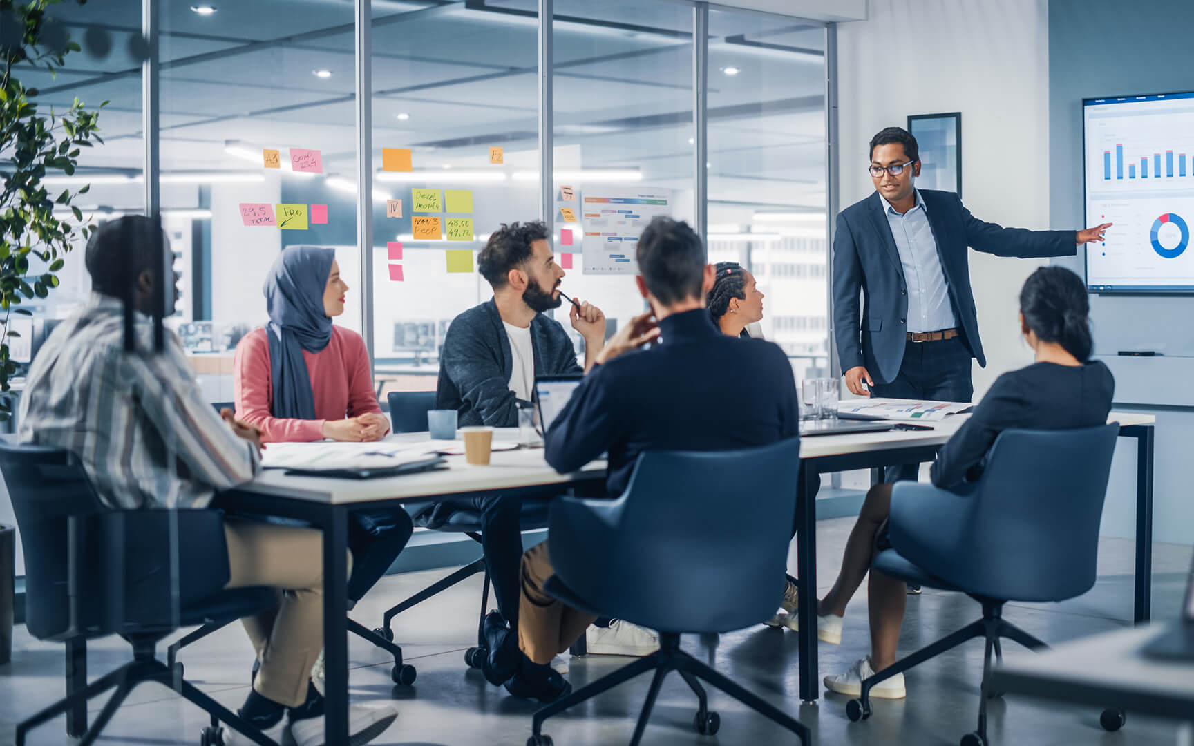 group of people in a meeting