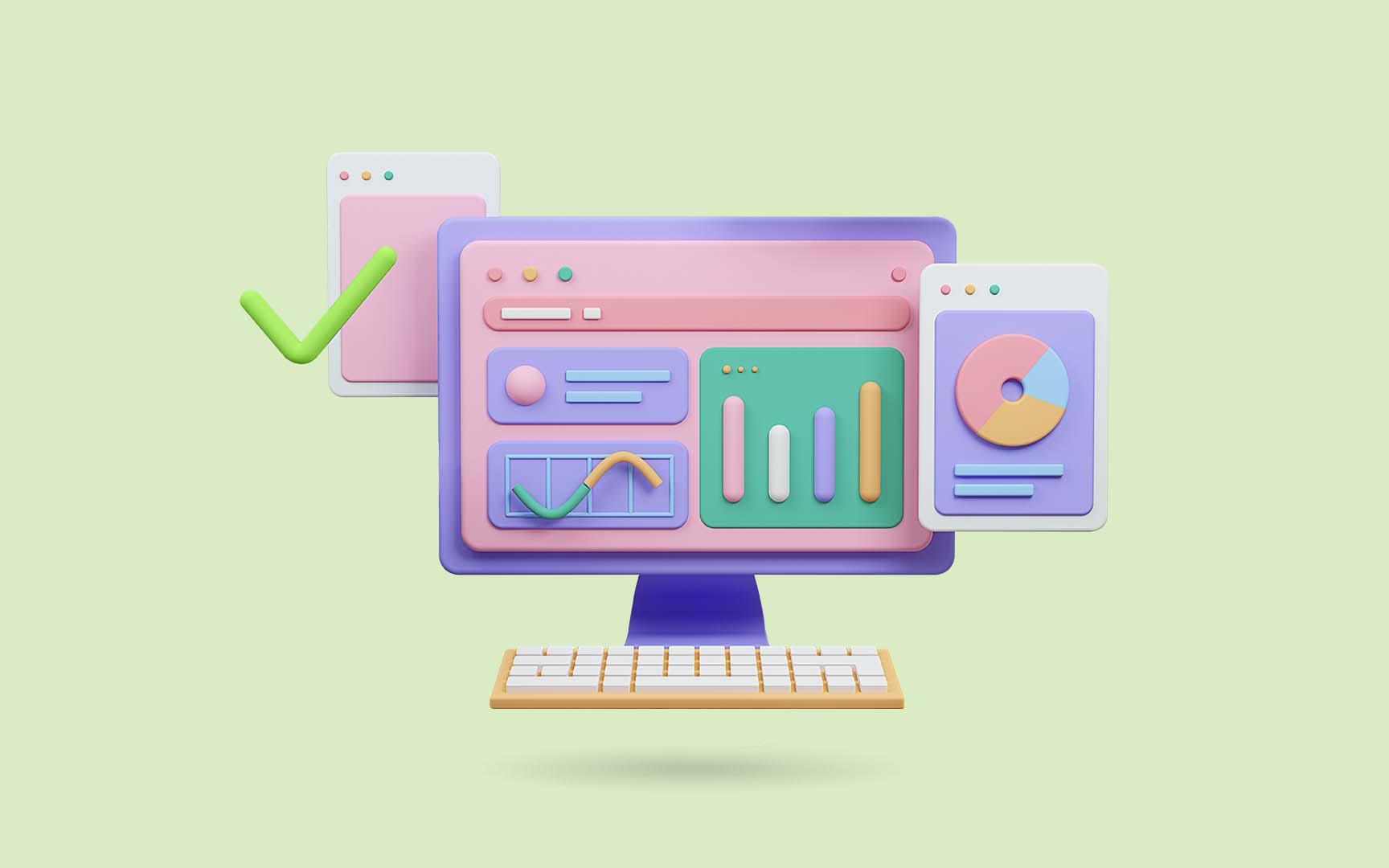 3d image of a computer screen 