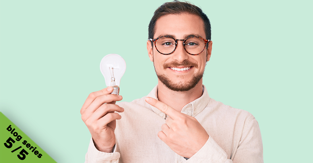 men showing a lamp in the hand