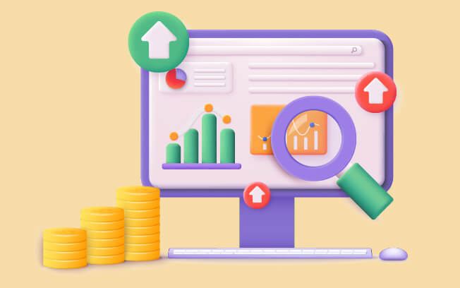 screen with dashboards