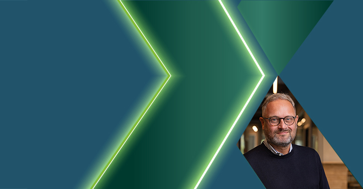 Modern design featuring a glowing green arrow pointing right, symbolizing progress. 