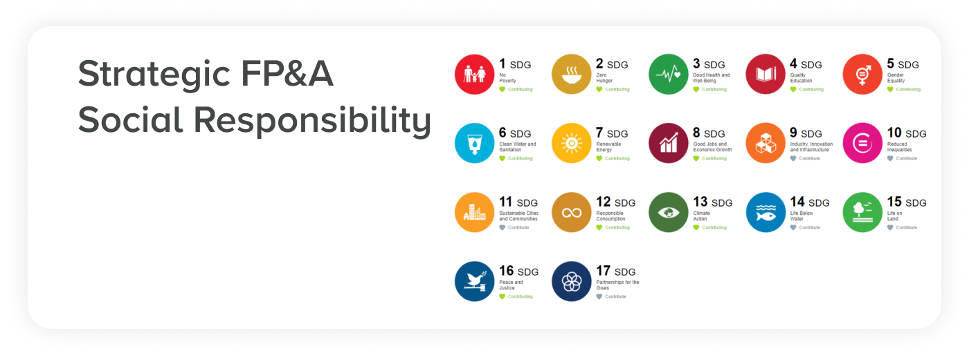 Example screen from this Unit4 solution - Unit4 FP&A: Environmental, Social, and Governance (ESG) module