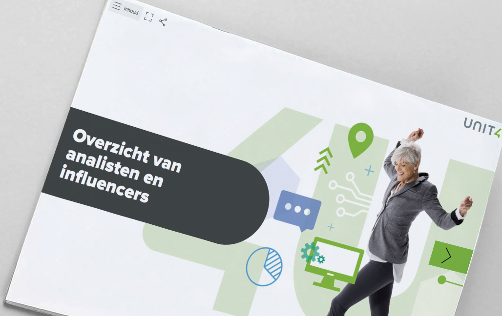 Coverafbeelding voor het e-book van Unit4 'Analyst & Influencers Coverage Summary’