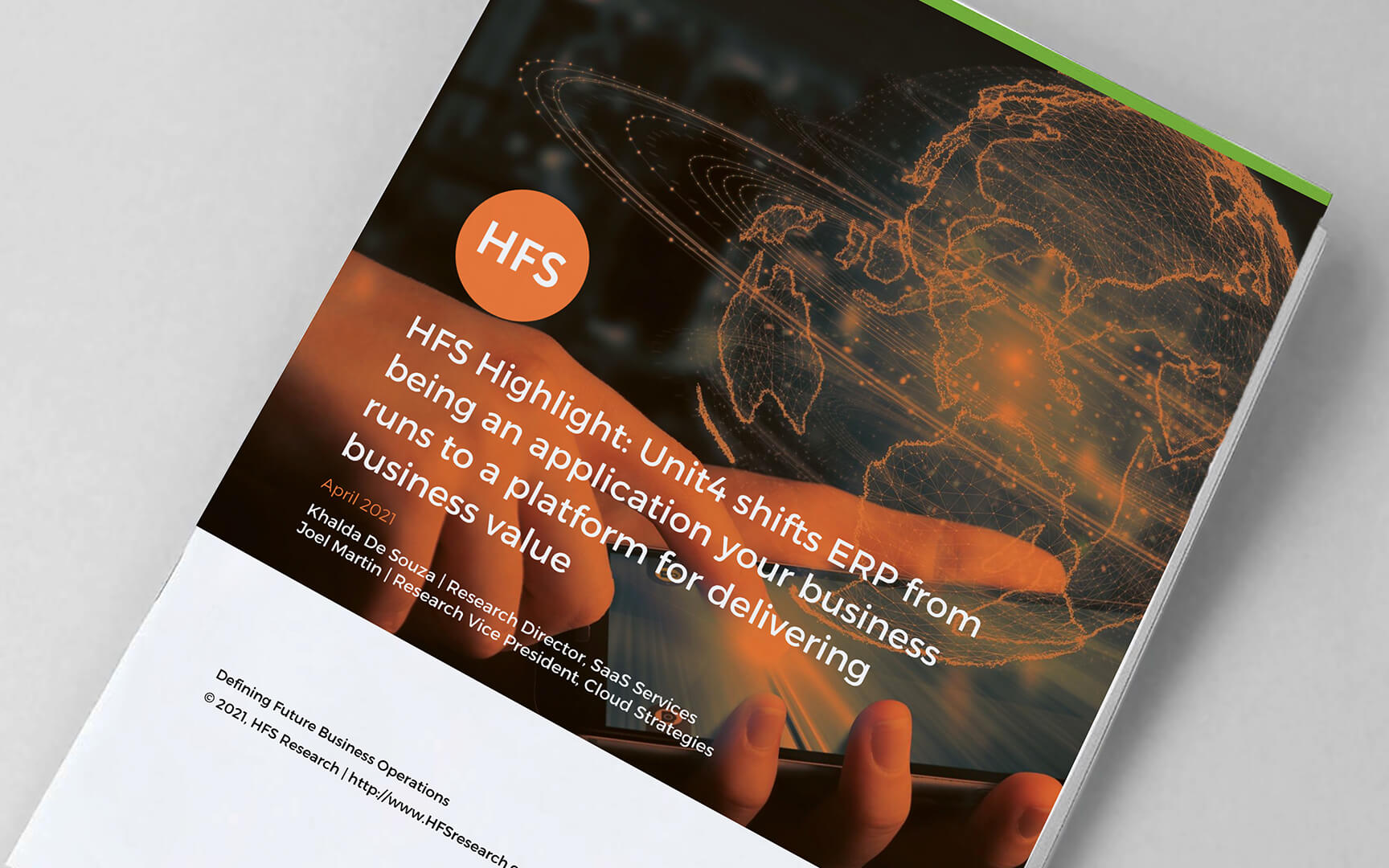 Kaksisivuisen HFS Highlight -raportin kansikuva