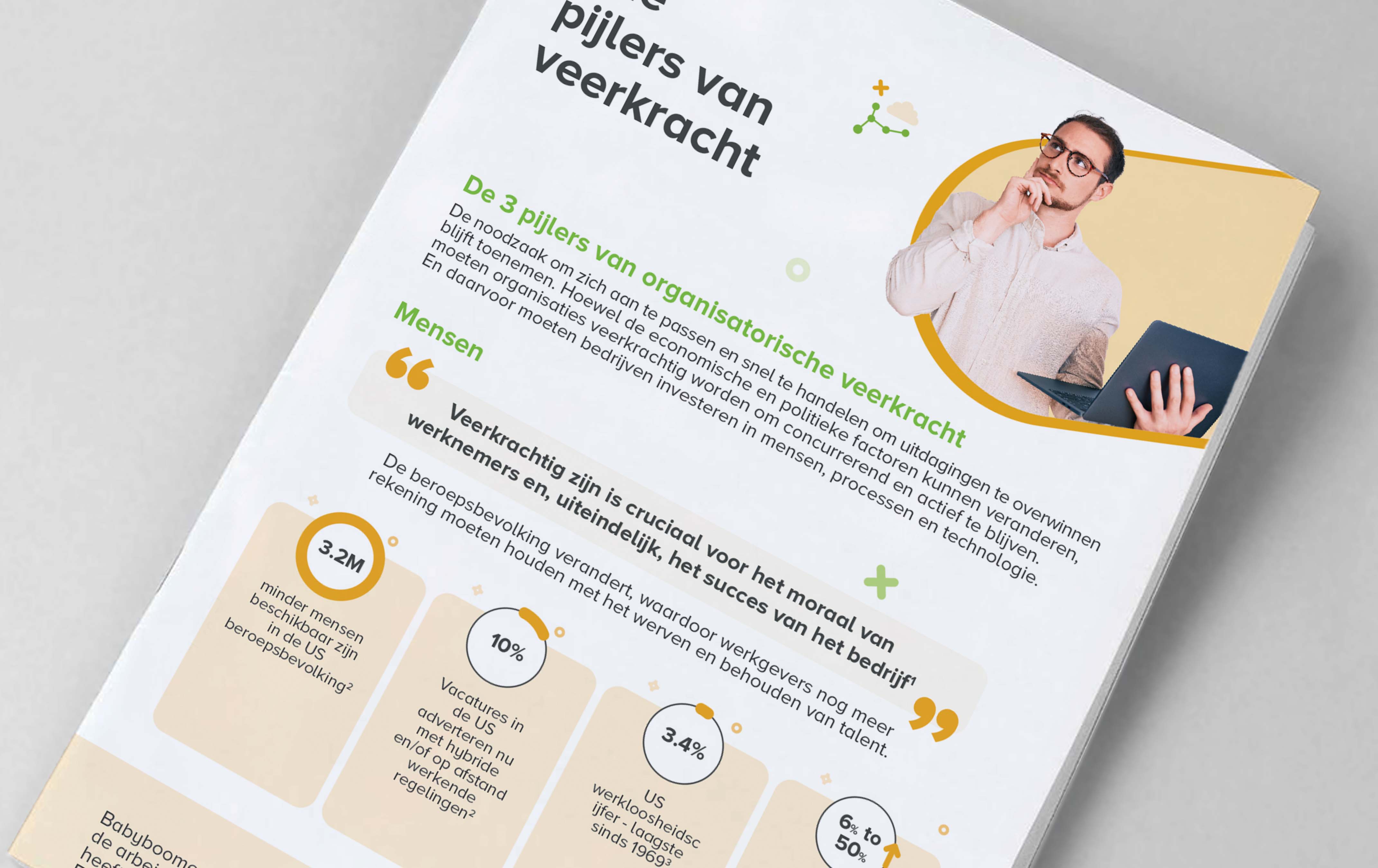 Coverafbeelding voor infographic 'Drie pijlers van veerkracht'.