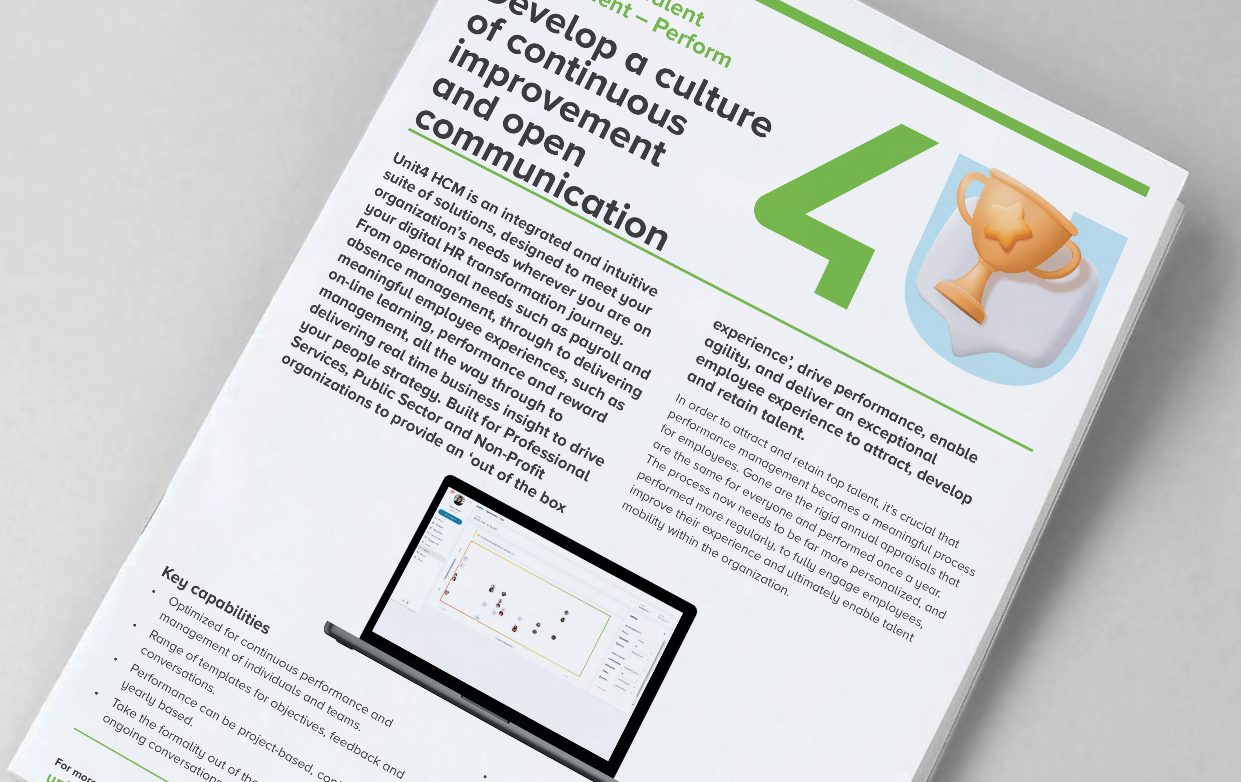 Unit4 HCM – Talent Management – Perform -tietosivun kansikuva