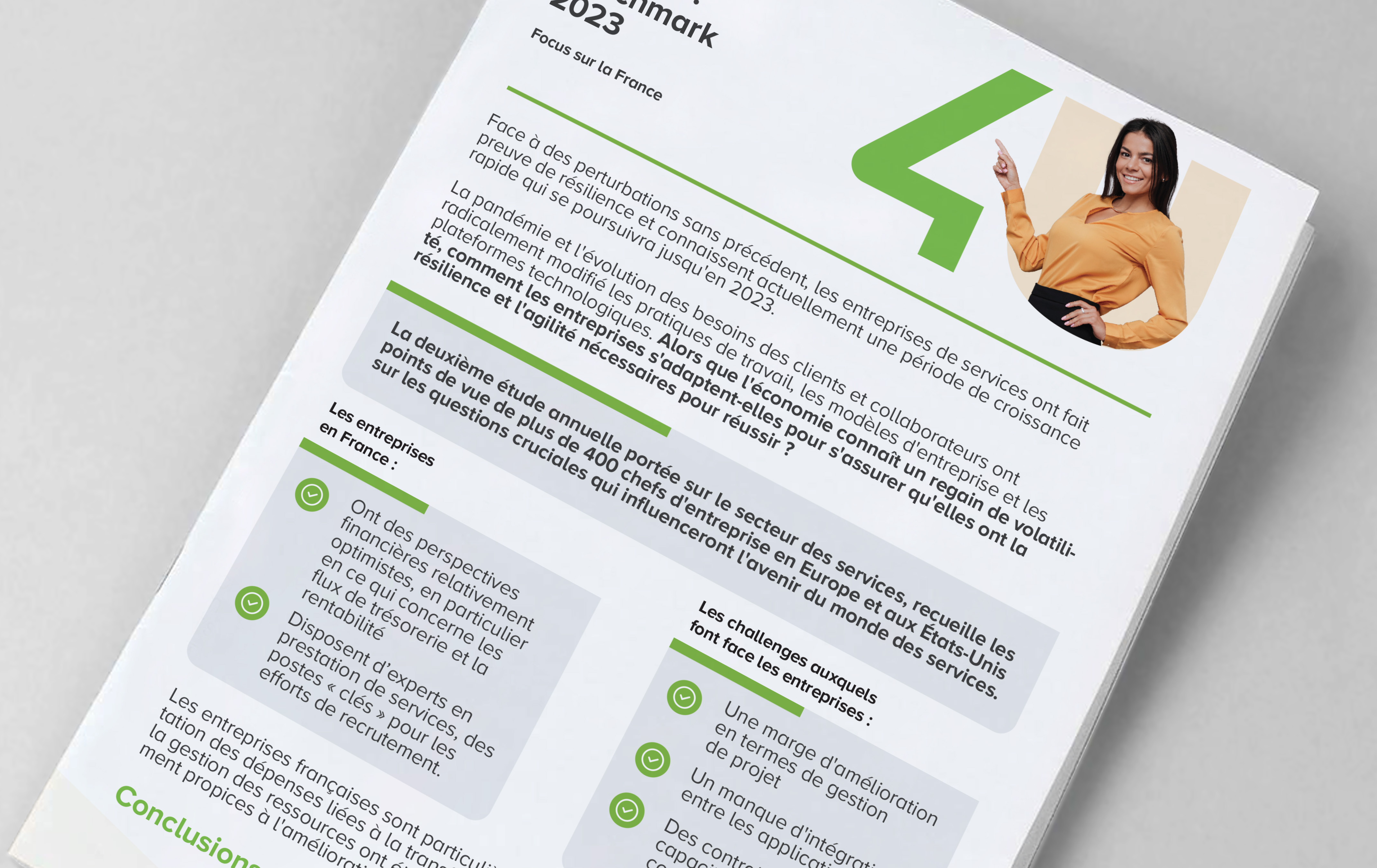 Image de couverture de l’infographie « Professional Services – a benchmark for 2023 »