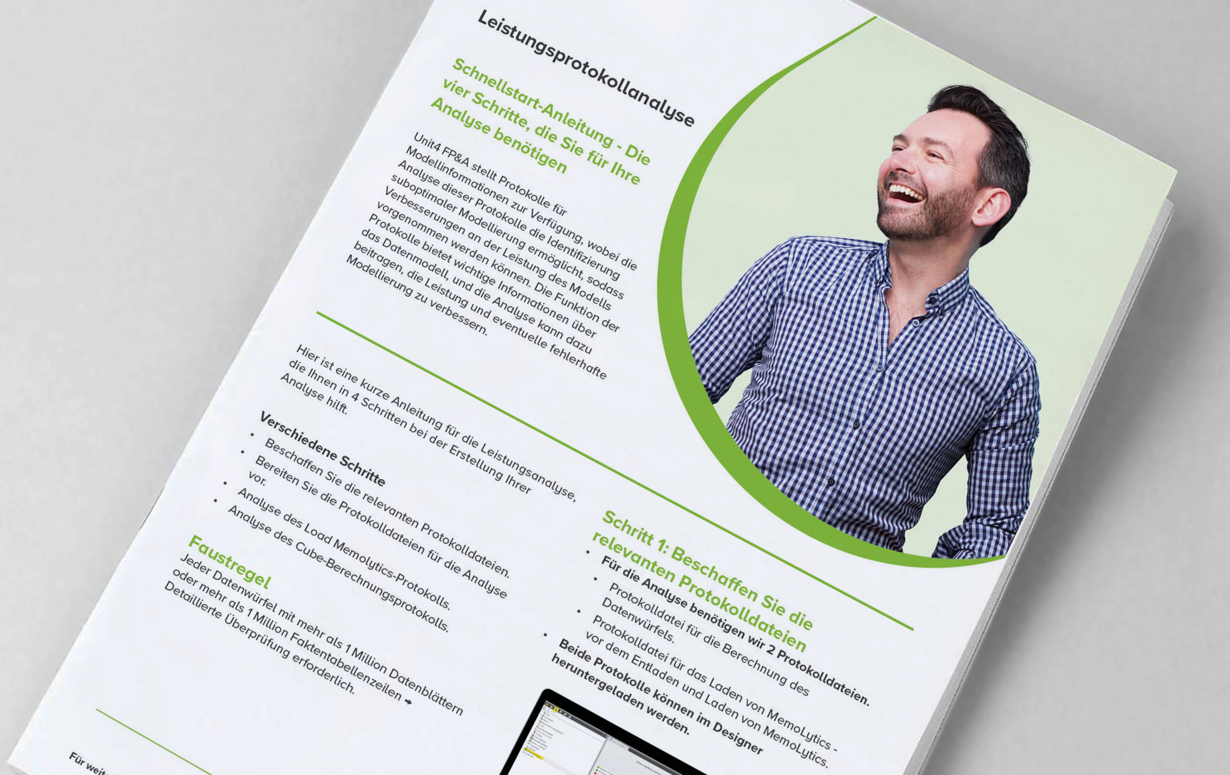 Titelbild für das Unit4 FP&A Factsheet zur Performance-Log-Analyse 