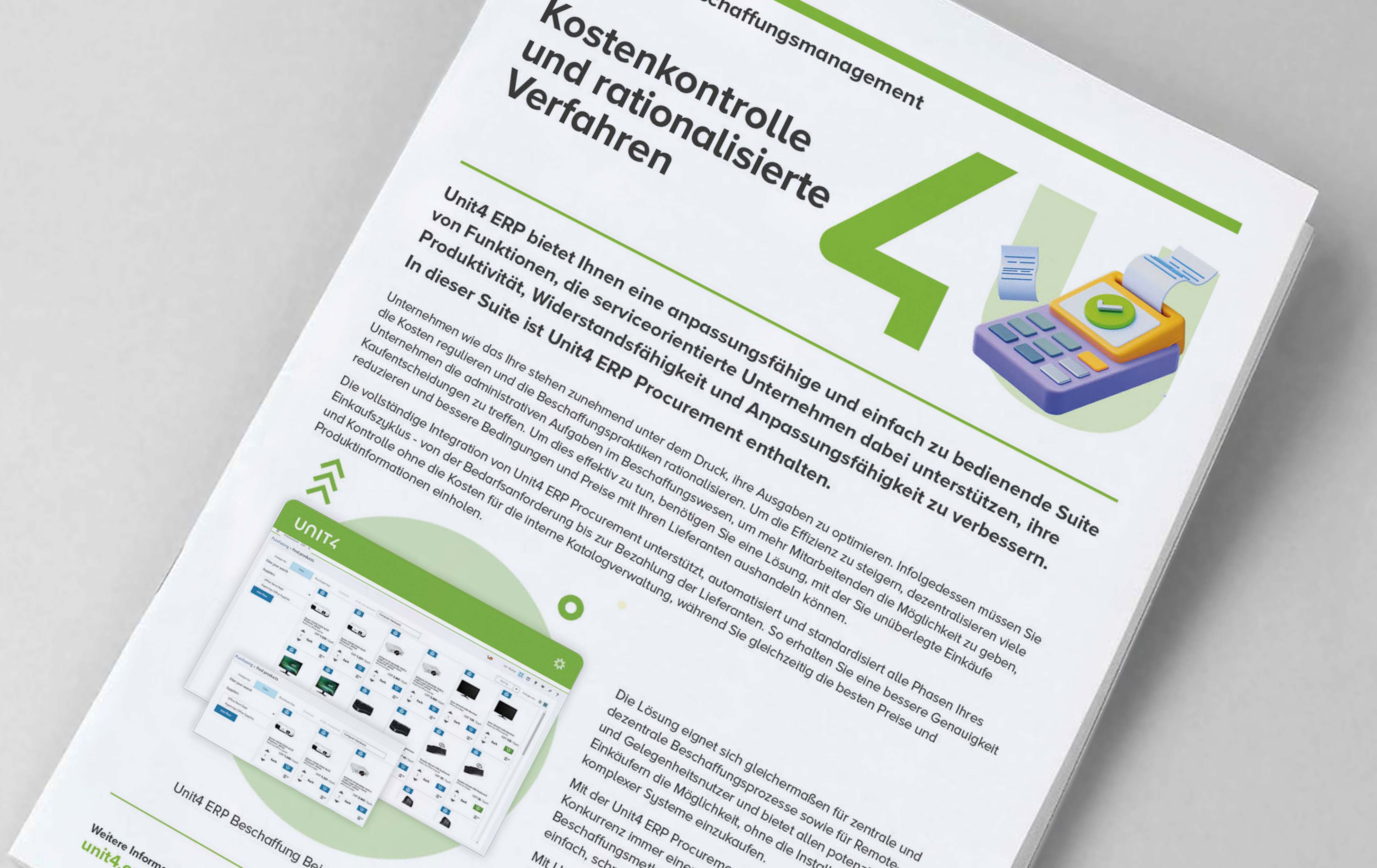 Cover image for Unit4 ERP fact sheet - procurement management