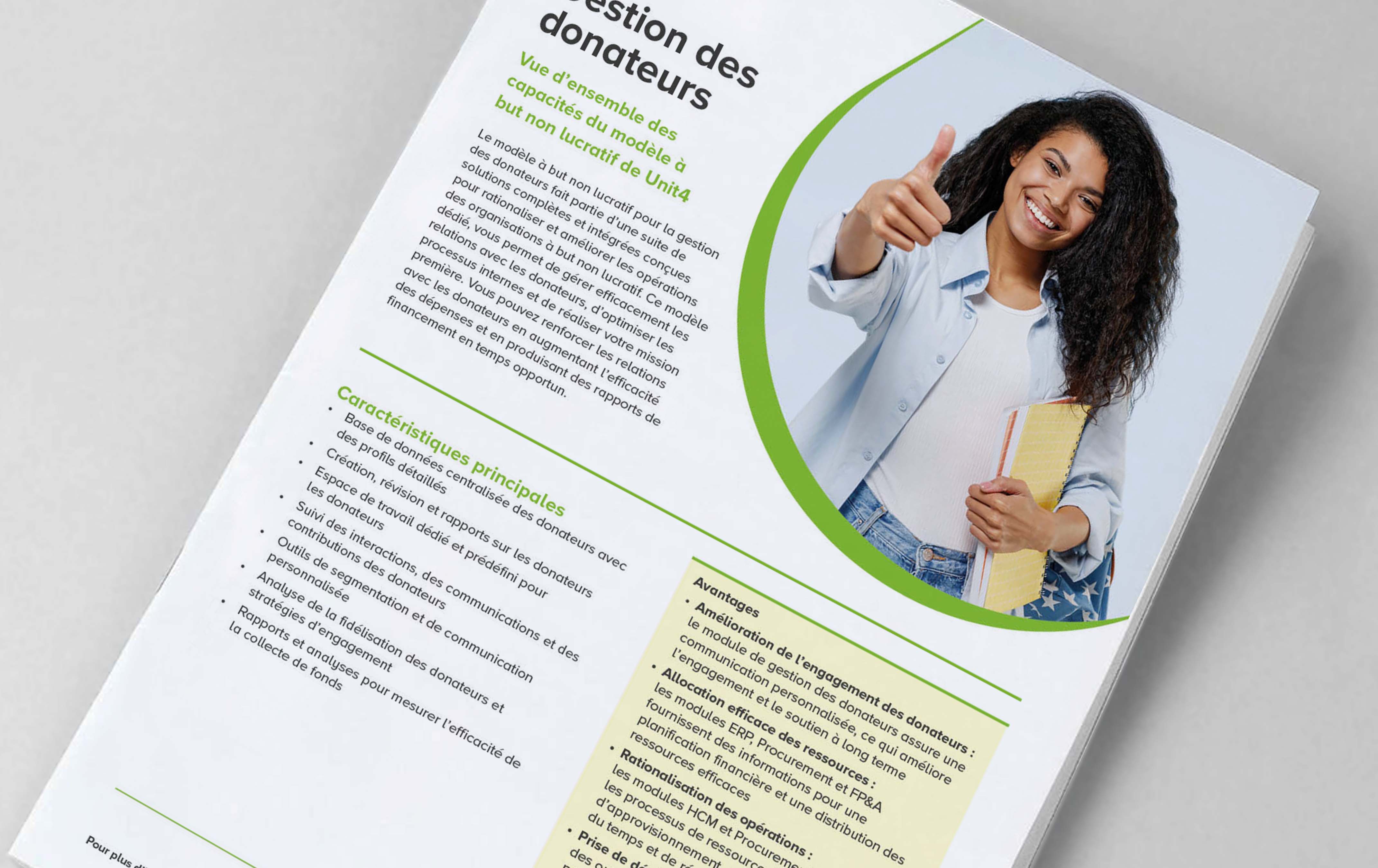 Image de couverture de la fiche technique de Unit4 consacrée aux logiciels de gestion des donateurs pour les organisations à but non lucratif