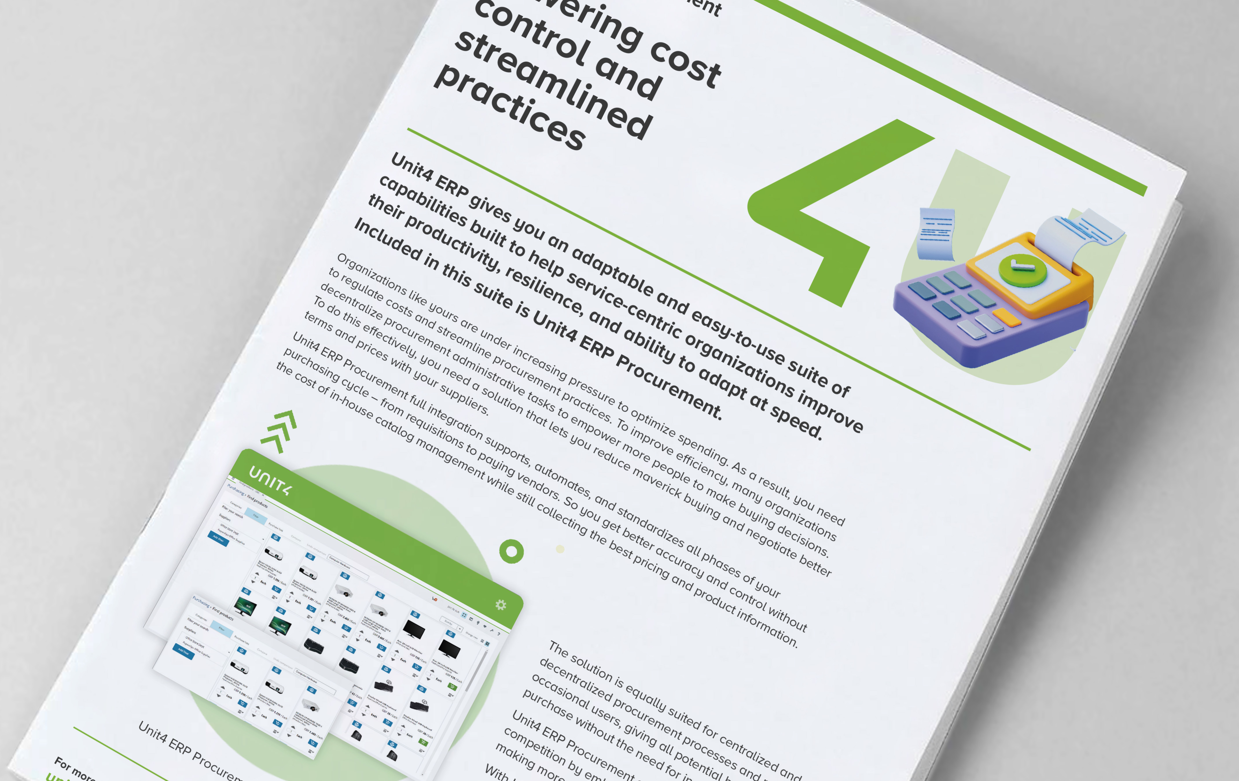 Cover image for Unit4 ERP fact sheet - procurement management