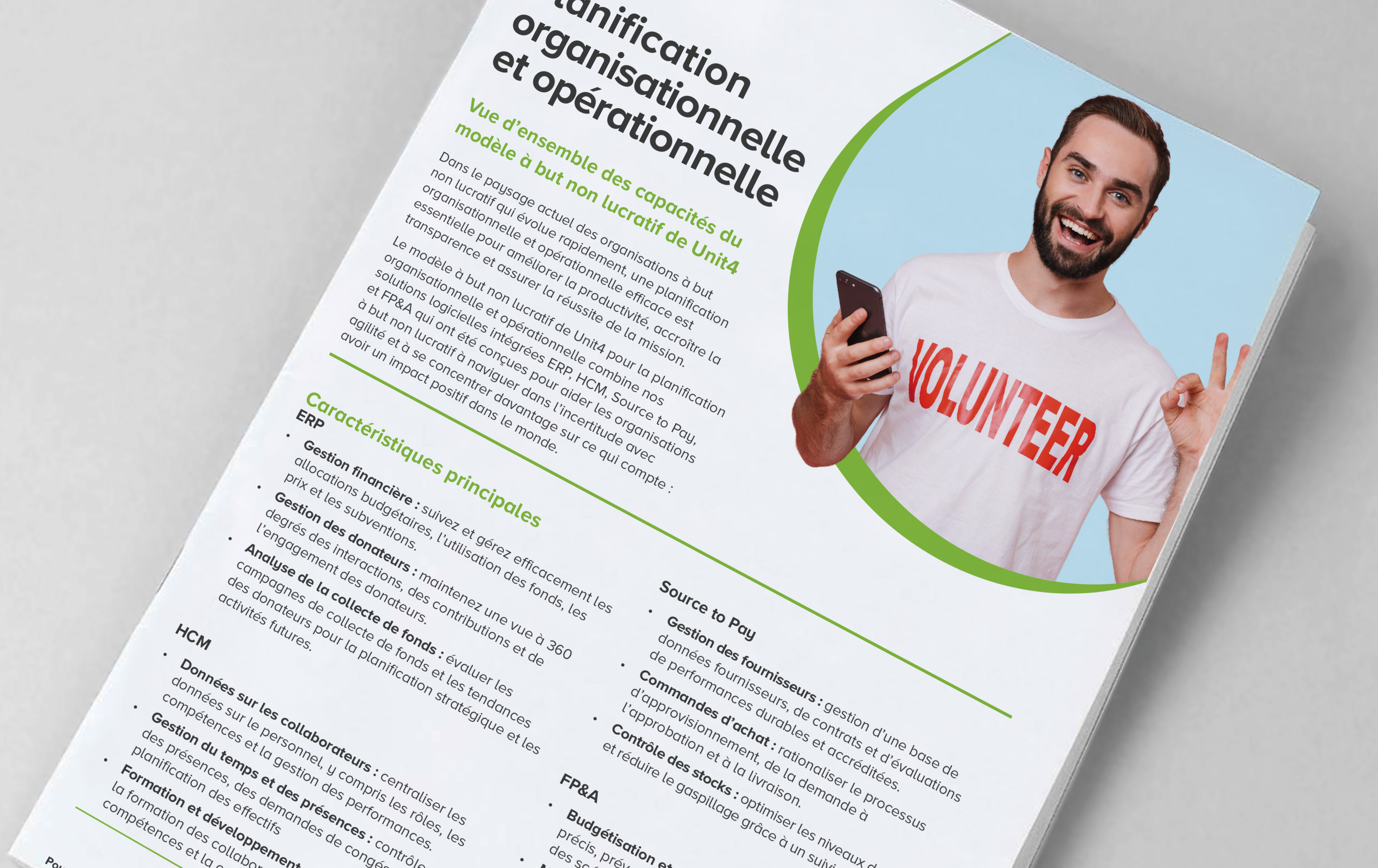 Image de couverture de la fiche technique de Unit4 consacrée aux logiciels de planification organisationnelle et opérationnelle pour les organisations à but non lucratif