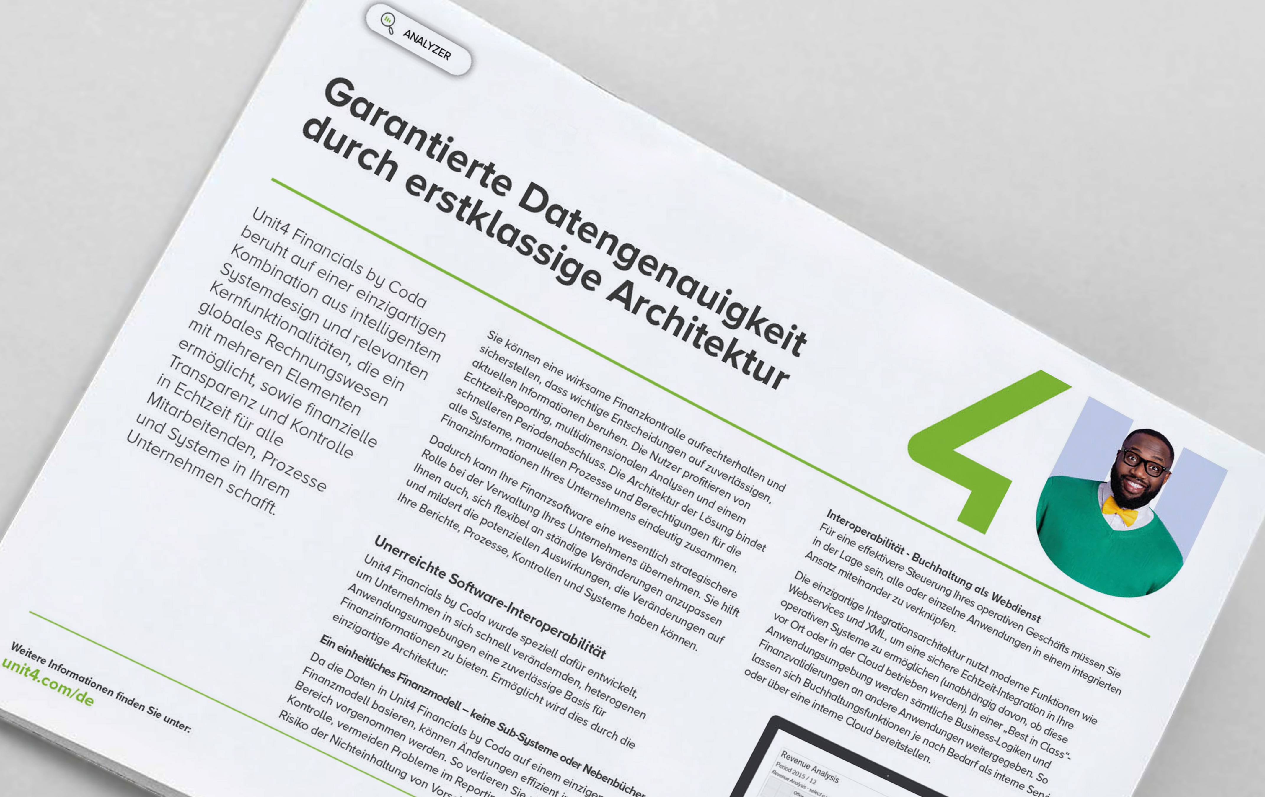 Klicken Sie hier, um das Unit4 Financials by Coda Analyzer Factsheet herunterzuladen