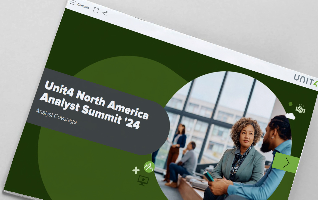 Napsauttamalla tätä pääset lukemaan e-kirjan:Unit4 North America Analyst Summit ’24