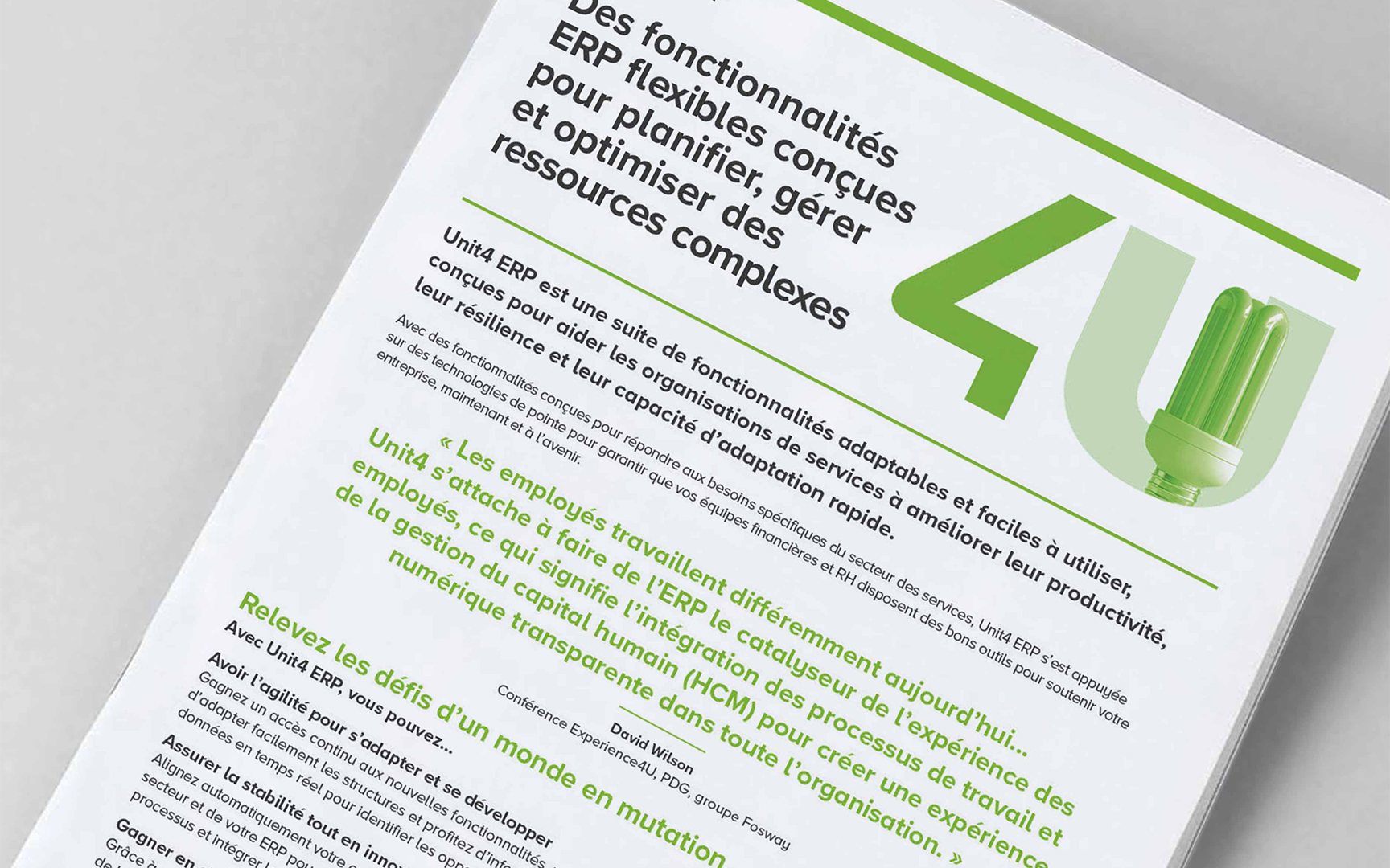 Cover image for 2-page overview of the Unit4 ERP product