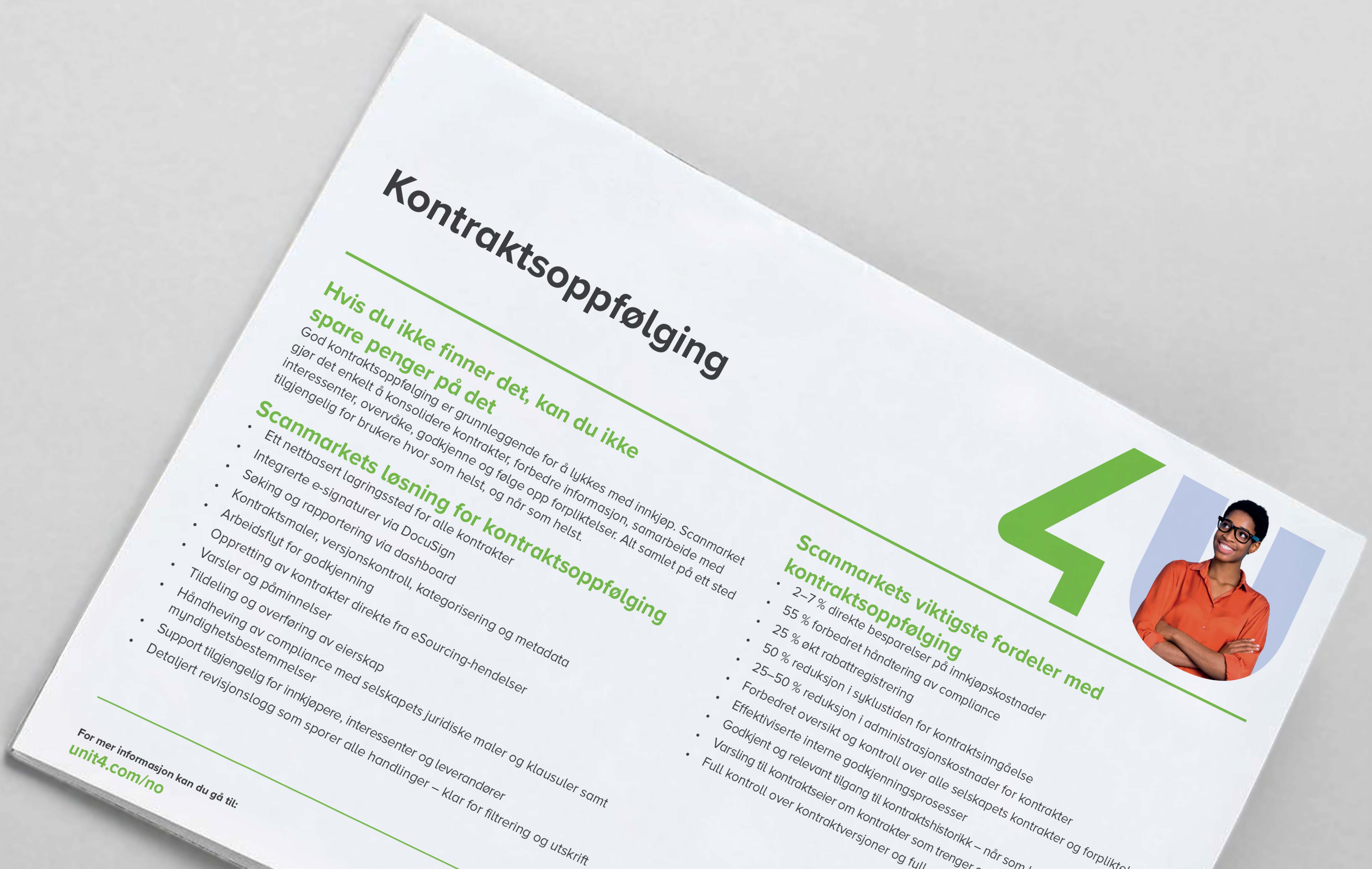 Klikk her for å lese faktaarket om Unit4 Contract Management by Scanmarkety Scanmarket