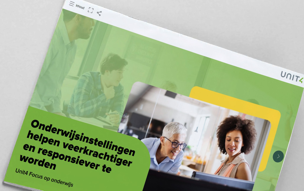 Omslagafbeelding voor eBook over hoe Unit4 het hoger onderwijs helpt