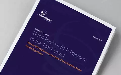 Constellation Research report, Unit4 Pushes ERP Platform to the Next Level 