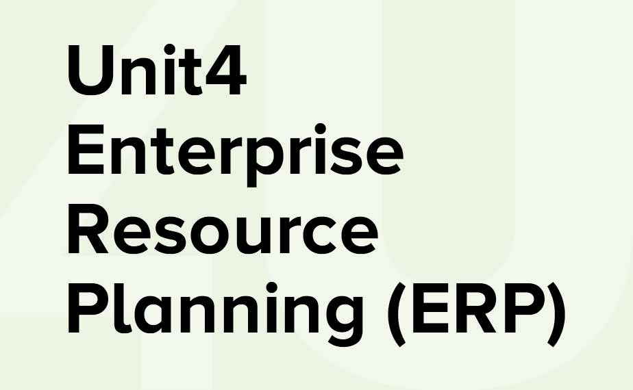 Enterprise resource planning (ERP) accounting software - Unit4
