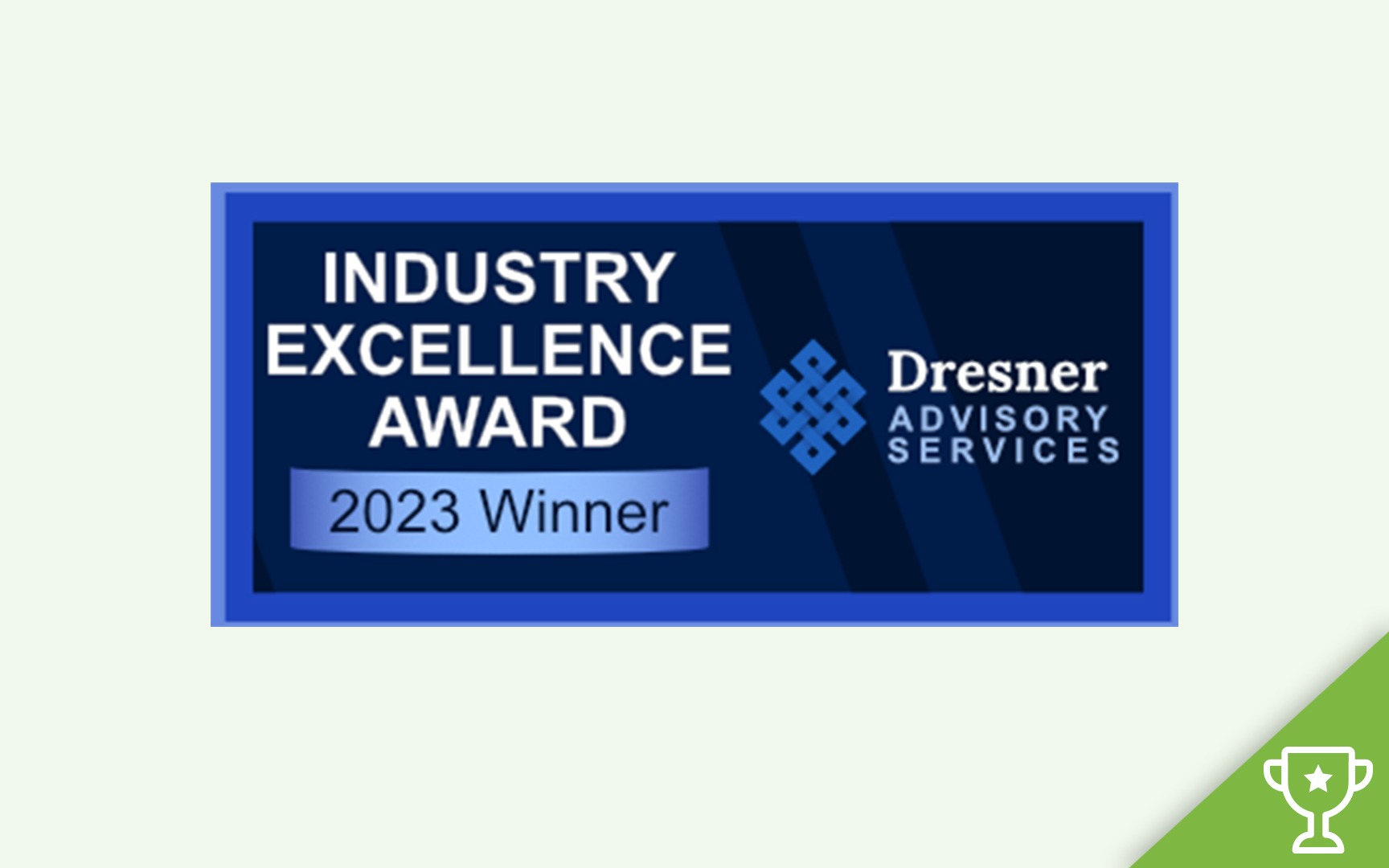 Winners badge for Dresner Industry excellence Award 20234