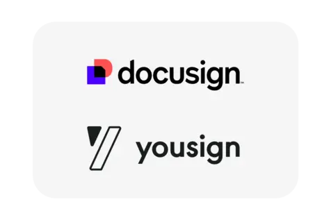 DocuSign and Yousign e-signature integrations logo