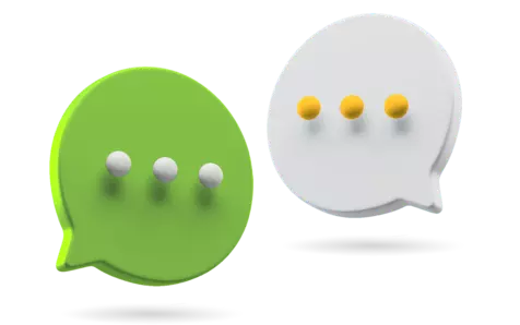 3D image of speech bubbles