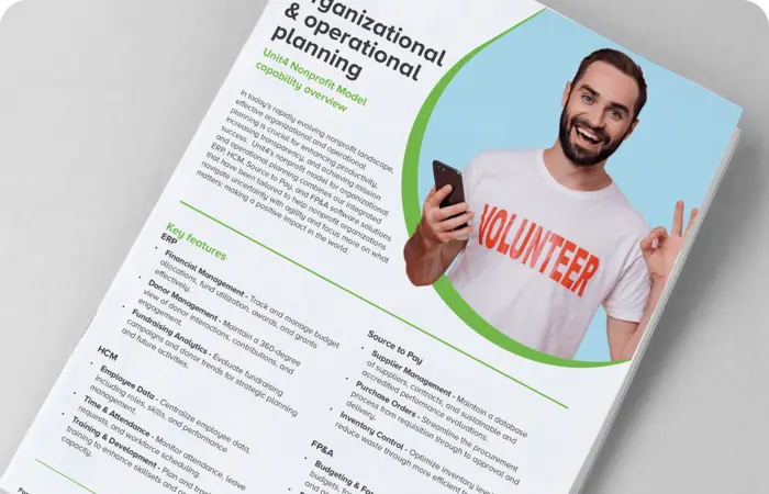 Click to read our datasheet about organizational &amp; operational planning software for nonprofit organizations