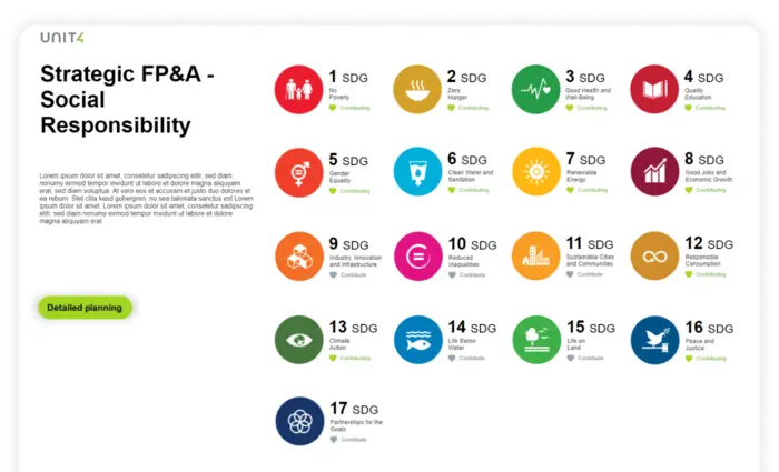 Klicken Sie hier, um mehr über die Funktionen für das ESG-Reporting von Unit4 FP&amp;A zu erfahren.