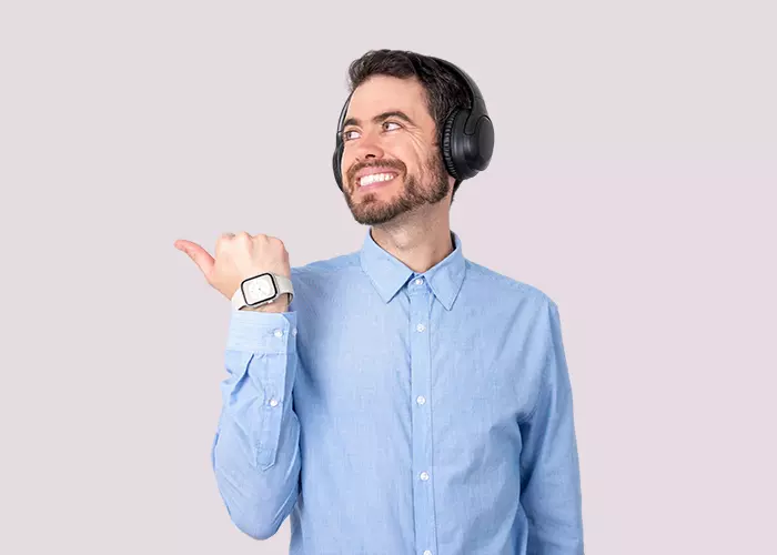 Man with headphones