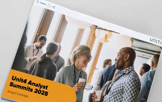 Click here to read our eBook: “Unit4 Analyst Summits ’25”