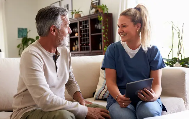 healthcare worker with patient
