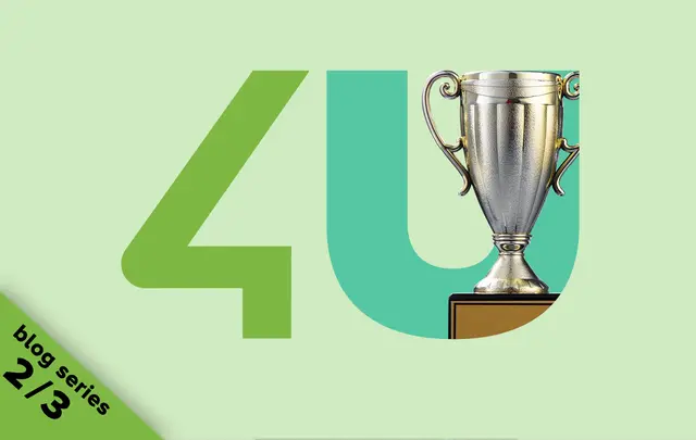 Unit4 logo with trophy 