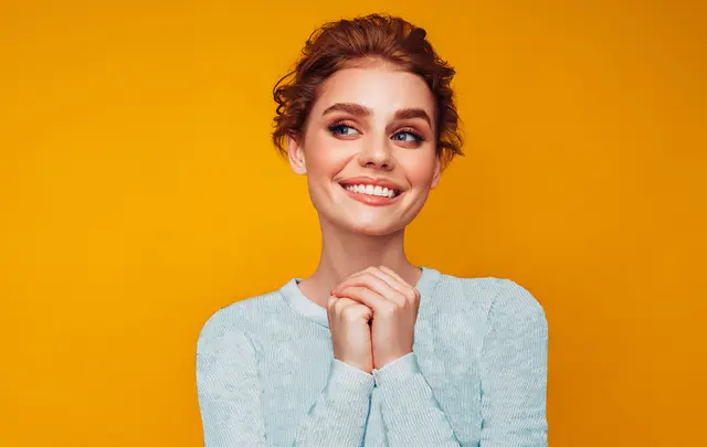 woman smiling