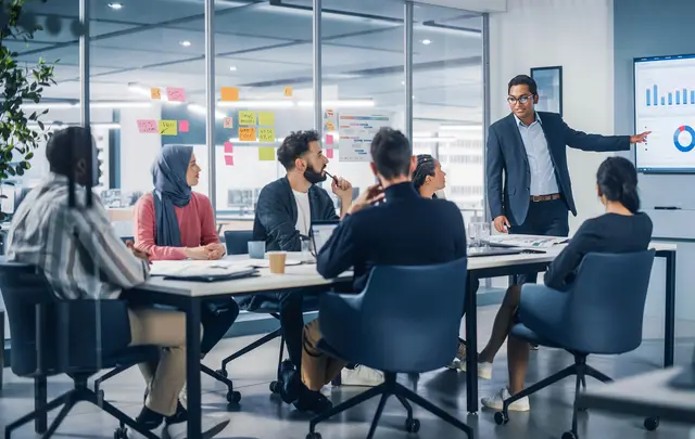 group of people in a meeting
