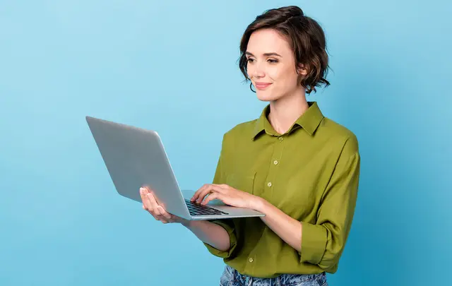 Woman with a laptop