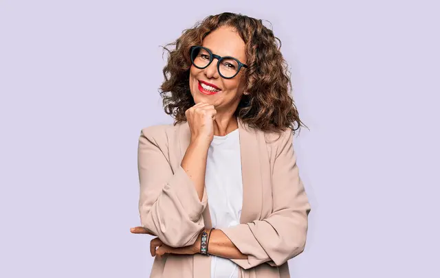 woman with hand in her chin