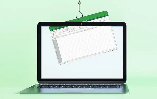 laptop with excel