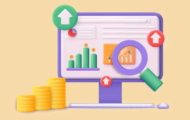 screen with dashboards