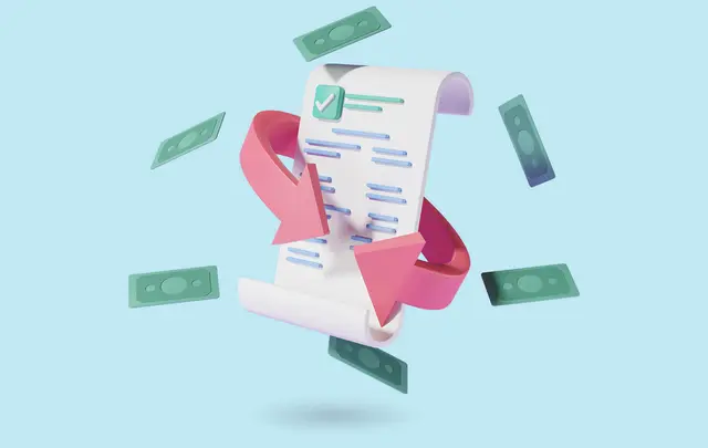 invoicing and money flying