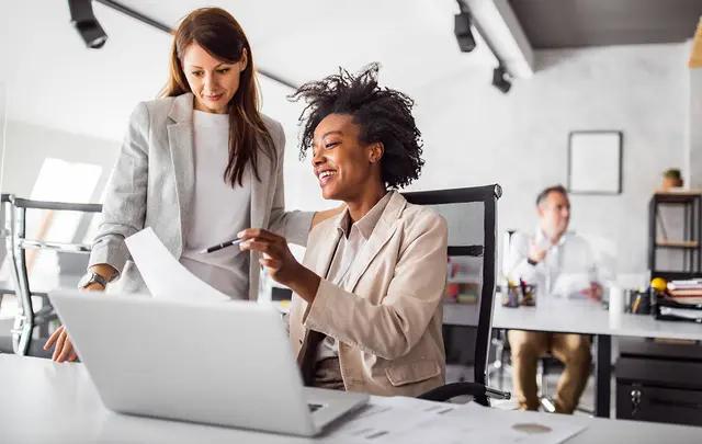 two women working in an office