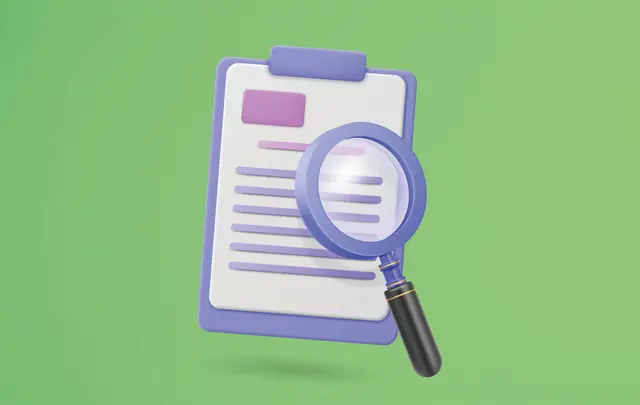 amplifier in a paper sheet with green backgroung