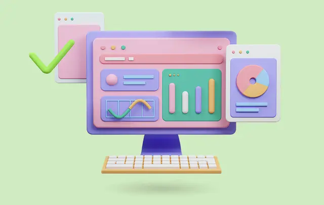 screen with dashboards